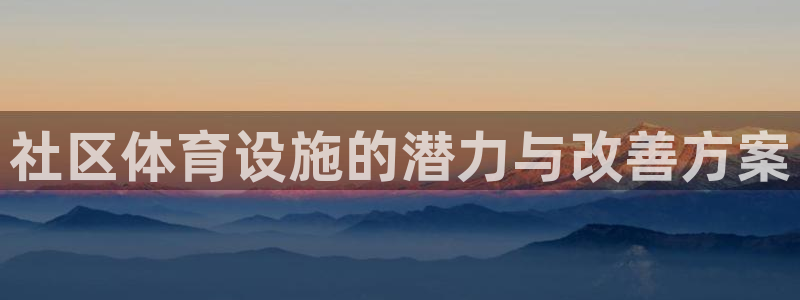 意昂4五金厂：社区体育设施的潜力与改善方案